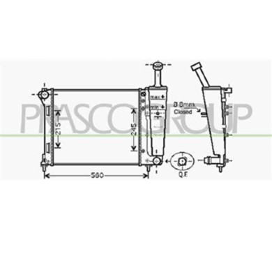 FD008R001_1.JPG Radiatore Per Ford Ka Dal 2008 Al 2016