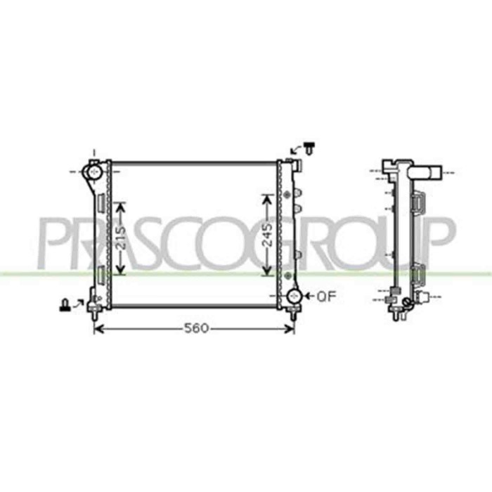 FD008R002_1.JPG Radiatore Per Ford Ka Dal 2008 Al 2016