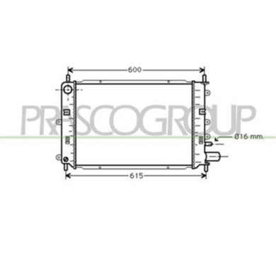 FD024R006_1.JPG Radiatore Per Ford Orion Dal 1990 Al 1992