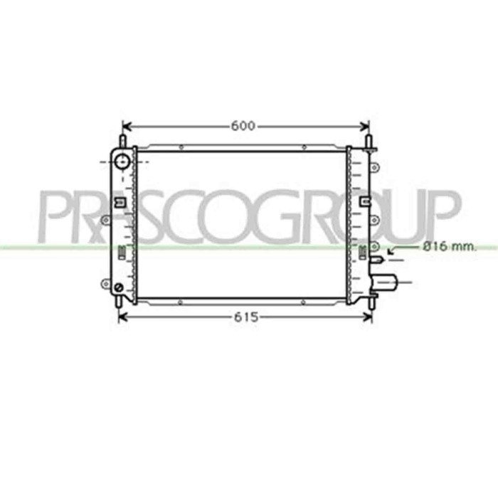 FD024R006_1.JPG Radiatore Per Ford Orion Dal 1990 Al 1992