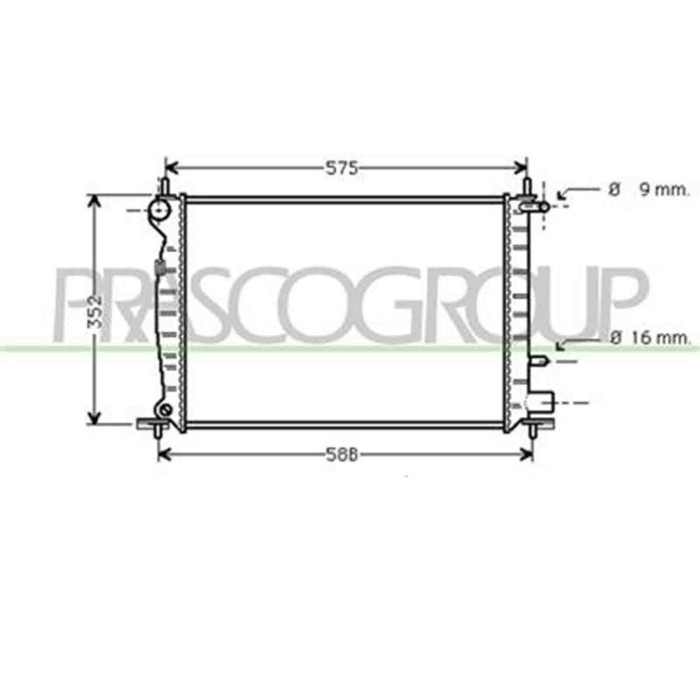 FD050R010_1.JPG Radiatore Per Ford Fiesta Mk Iv / Courier Van Dal 1996 Al 1999