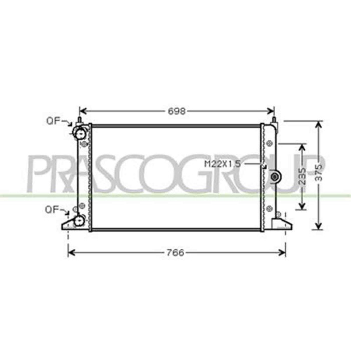 FD078R003_1.JPG Radiatore Per Ford Galaxy Dal 2000 Al 2005
