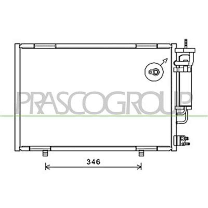 FD344C003_1.JPG Condensatore Per Ford Fiesta Mk Vi Dal 2008 Al 2012