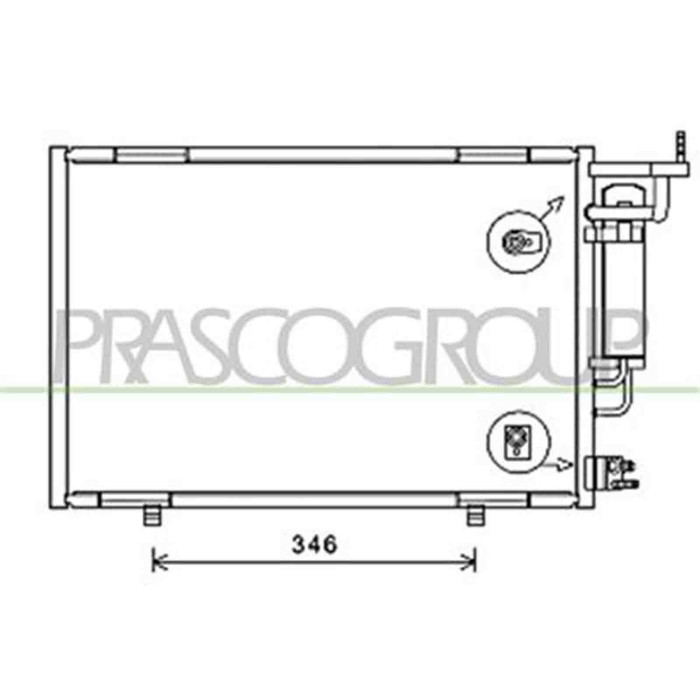 FD346C001_1.JPG Condensatore Per Ford Fiesta Mk Vi Dal 2013 Al 2017