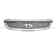 Griglia Radiatore Argento Con Cornice Cromata Per Ford Focus Dal 2005 Al 2007