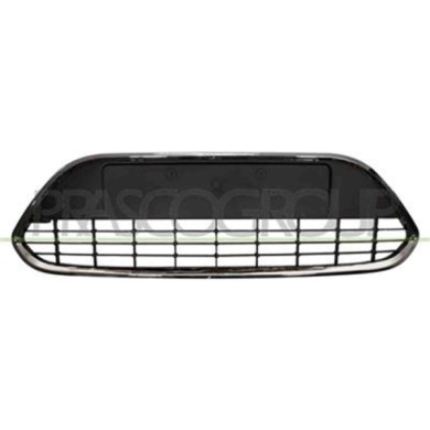 FD4262130_1.JPG Griglia Centrale Paraurti Nera Con Cornice Cromata Per Ford Focus Dal 2007 Al 2011