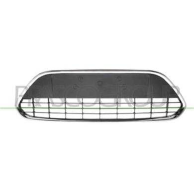 FD4262131_1.JPG Griglia Centrale Paraurti Nera Con Cornice Cromata Per Ford Focus Dal 2007 Al 2011