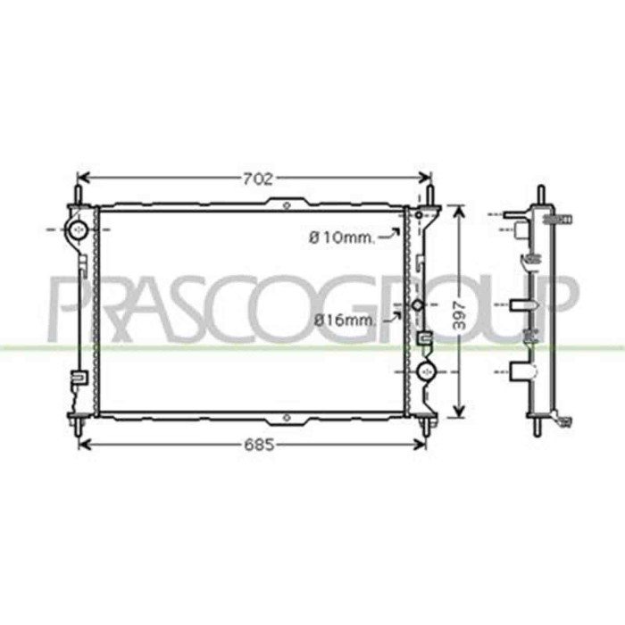 FD930R004_1.JPG Radiatore Per Ford Transit/tourneo - Connect Dal 2003 Al 2006