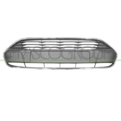 FD9362120_1.JPG Griglia Centrale Paraurti Nera Goffrata Con Cornice Cromata Per Ford Transit/tourneo Connect (chc) Dal 2014 Al 2