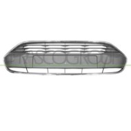 Griglia Centrale Paraurti Nera Goffrata Con Cornice Cromata Per Ford Transit/tourneo Connect (chc) Dal 2014 Al 2018