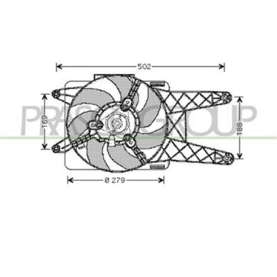FT020F001_1.JPG Ventola Per Fiat Seicento Dal 2000 Al 2010