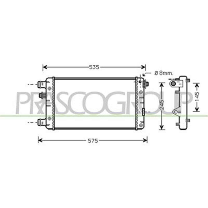 FT020R002_1.JPG Radiatore Per Fiat Seicento Dal 2000 Al 2010