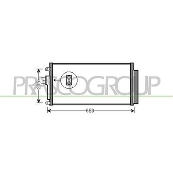FT030C001_1.JPG Condensatore Per Fiat 500 Dal 2007 Al 2015