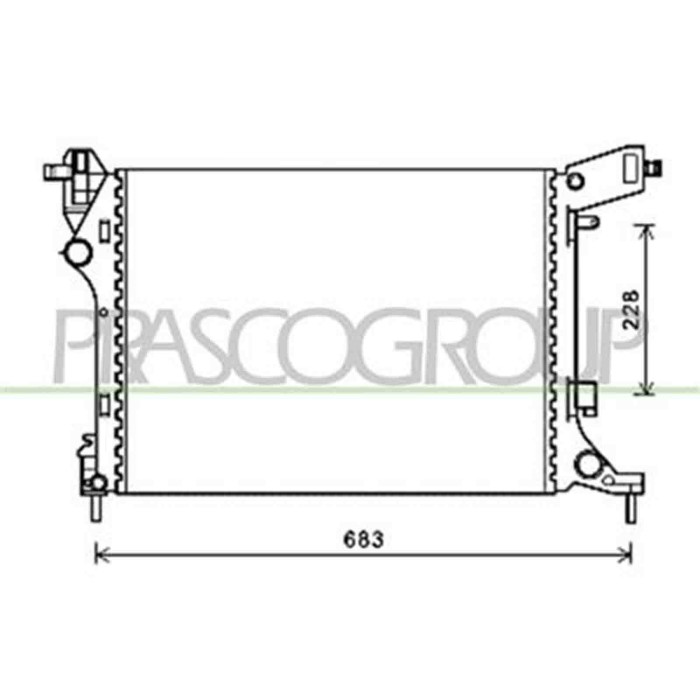 FT040R001_1.JPG Radiatore Per Fiat 500 L Dal 2012 Al 2017