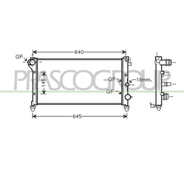 FT122R002_1.JPG Radiatore Per Fiat Panda Dal 2003 Al 2011