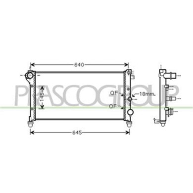 FT122R003_1.JPG Radiatore Per Fiat Panda Dal 2003 Al 2011