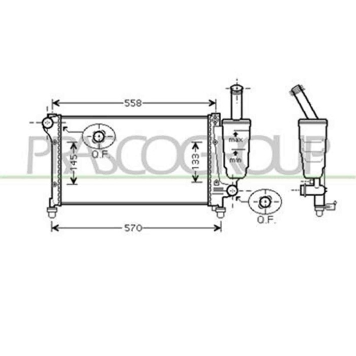 FT122R006_1.JPG Radiatore Per Fiat Panda Dal 2003 Al 2011