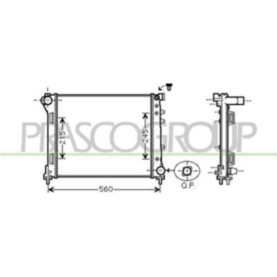 FT124R002_1.JPG Radiatore Per Fiat Panda Dal 2012