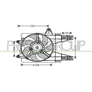 FT132F001_1.JPG Ventola Per Fiat Punto Dal 1993 Al 1999