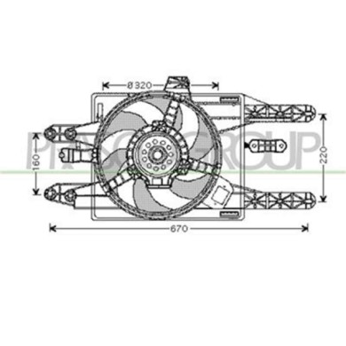 FT132F006_1.JPG Ventola Per Fiat Punto Dal 1993 Al 1999
