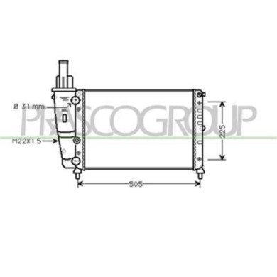 FT132R001_1.JPG Radiatore Per Fiat Punto Dal 1993 Al 1999