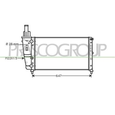 FT132R003_1.JPG Radiatore Per Fiat Punto Dal 1993 Al 1999