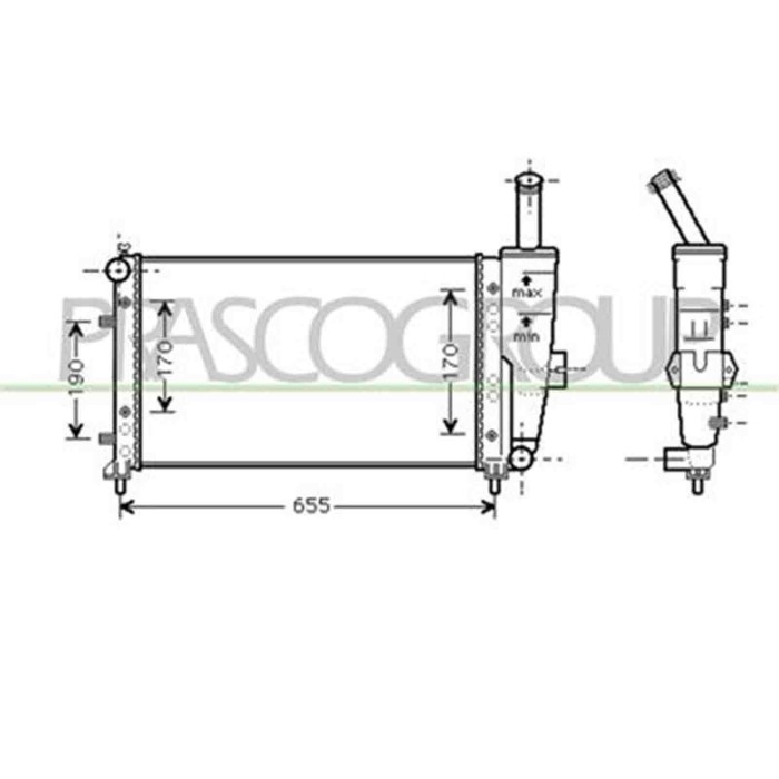 FT133R009_1.JPG Radiatore Per Fiat Punto Dal 1999 Al 2003