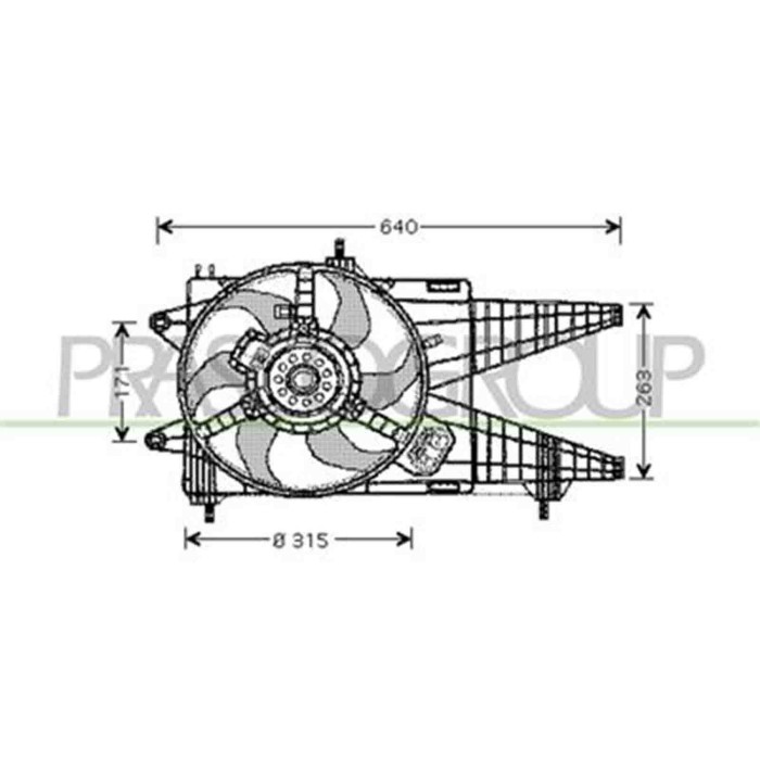 FT340F004_1.JPG Ventola Per Fiat Punto Dal 2003 Al 2011
