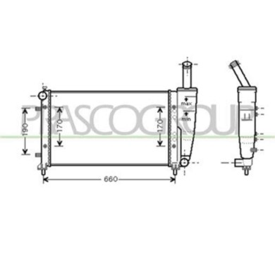 FT340R004_1.JPG Radiatore Per Fiat Punto Dal 2003 Al 2011