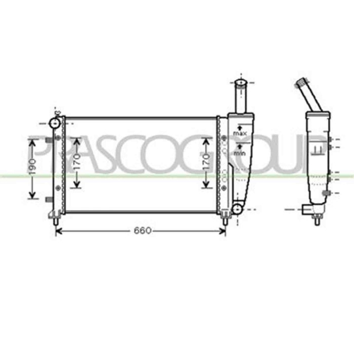 FT340R004_1.JPG Radiatore Per Fiat Punto Dal 2003 Al 2011