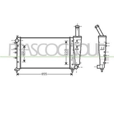 FT340R007_1.JPG Radiatore Per Fiat Punto Dal 2003 Al 2011