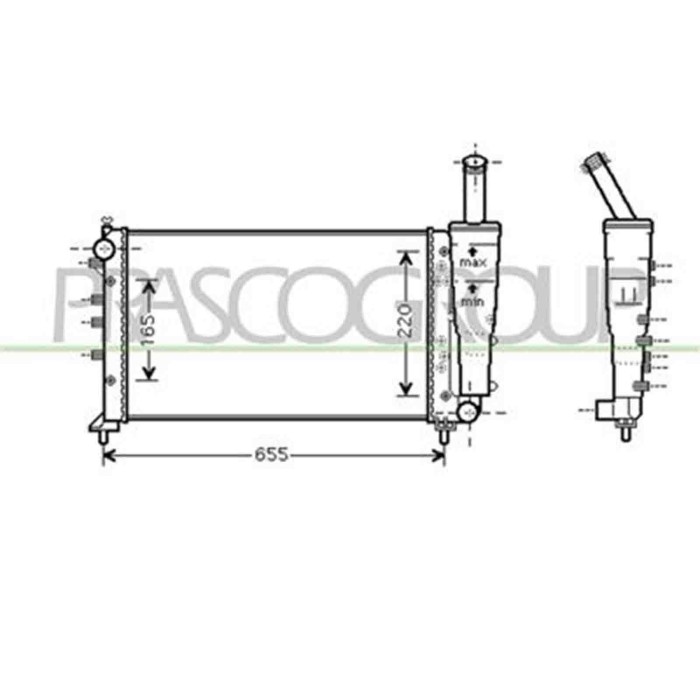 FT340R007_1.JPG Radiatore Per Fiat Punto Dal 2003 Al 2011