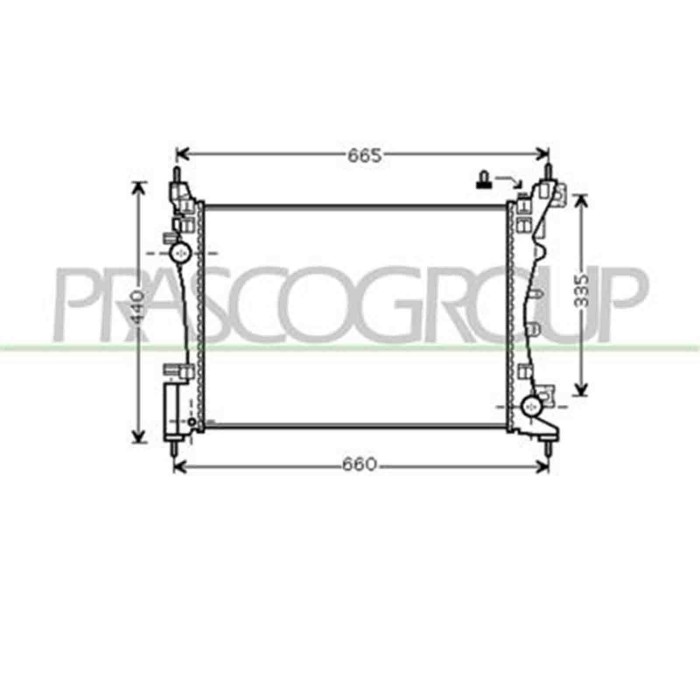 FT342R003_1.JPG Radiatore Per Fiat Grande Punto Dal 2005 Al 2009