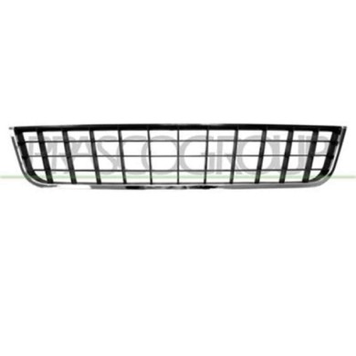 FT4402120_1.JPG Griglia Centrale Paraurti Nera Con Cornice Cromata Per Fiat Linea Dal 2007 Al 2010