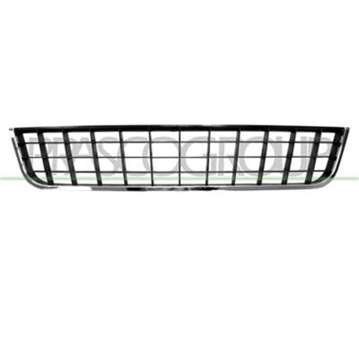 FT4402120_1.JPG Griglia Centrale Paraurti Nera Con Cornice Cromata Per Fiat Linea Dal 2007 Al 2010