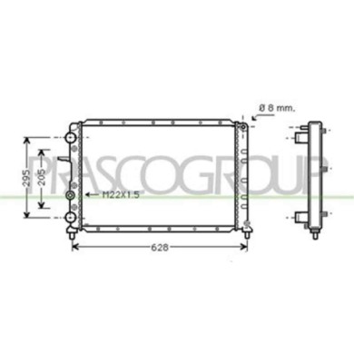 FT906R006_1.JPG Radiatore Per Fiat Fiorino Dal 1987 Al 2001