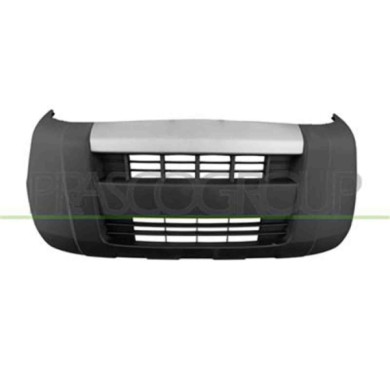 FT9071001_1.JPG Paraurti Anteriore Nero Con Fascia Argento Per Citroen Nemo Dal 2008 Al 2016