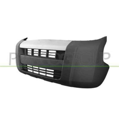 FT9071001_2.JPG Paraurti Anteriore Nero Con Fascia Argento Per Citroen Nemo Dal 2008 Al 2016