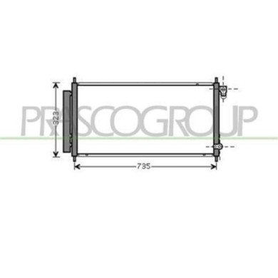 HD322C001_1.JPG Condensatore Per Honda Jazz Dal 2004 Al 2008