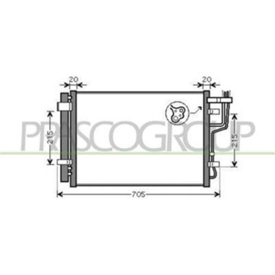 HN040C001_1.JPG Condensatore Per Hyundai I30 Dal 2007 Al 2010