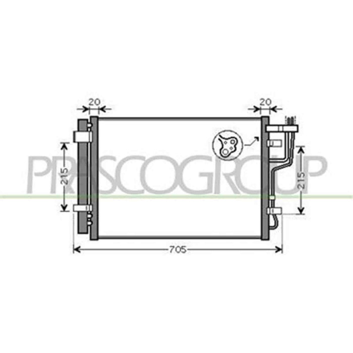 HN040C001_1.JPG Condensatore Per Hyundai I30 Dal 2007 Al 2010