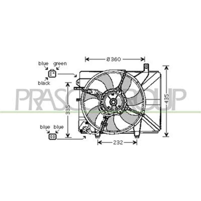 HN330F001_1.JPG Ventola Per Hyundai Getz Dal 2002 Al 2005