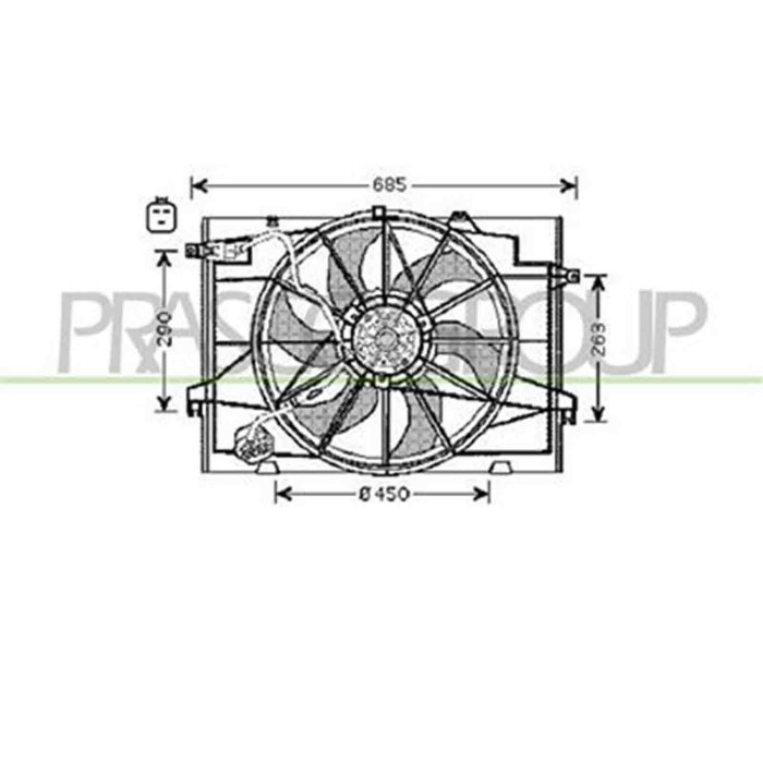 HN802F001_1.JPG Ventola Per Hyundai Tucson Dal 2004 Al 2010