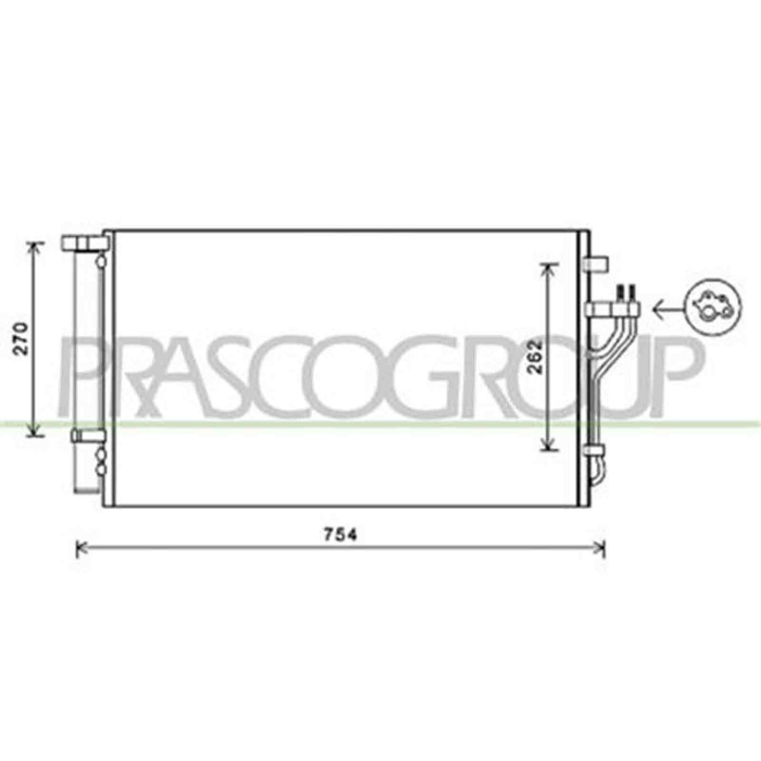 HN804C001_1.JPG Condensatore Per Hyundai Ix35 Dal 2009 Al 2013