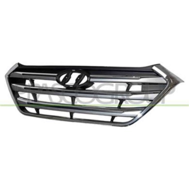 HN8062001_2.JPG Griglia Radiatore Nera Con Modanatura Cromata Per Hyundai Tucson Dal 2015 Al 2018