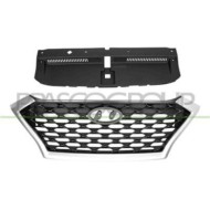 Griglia Radiatore Nera Con Modanatura Cromata Per Hyundai Tucson N-line Dal 2019 Al 2021