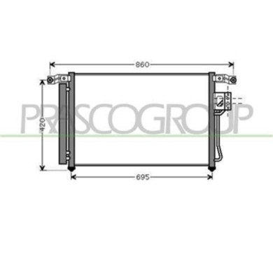 HN814C001_1.JPG Condensatore Per Hyundai Santa Fe (cm) Dal 2004 Al 2006