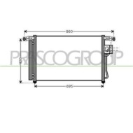 HN814C001_1.JPG Condensatore Per Hyundai Santa Fe (cm) Dal 2004 Al 2006