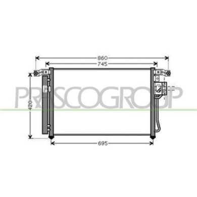 HN814C002_1.JPG Condensatore Per Hyundai Santa Fe (cm) Dal 2004 Al 2006