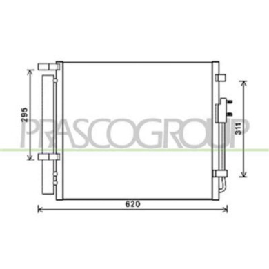HN818C001_1.JPG Condensatore Per Hyundai Santa Fe (cm) Dal 2010 Al 2012
